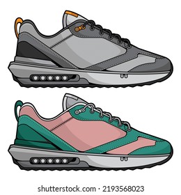 sneakers vector art, vector EPS 10