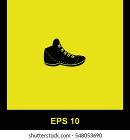 Sneakers vector black icon. Isolated illustration. Business picture.