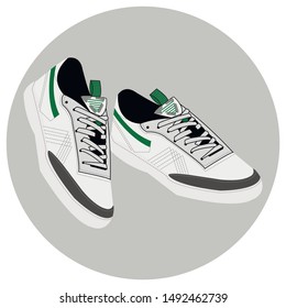 Sneakers Vector Cartoon Illustration Isolated On Stock Vector (Royalty ...