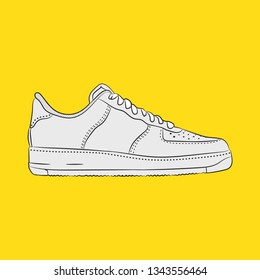 Sneakers Vector. Fitness shoes. Fashion shoes. Isolated. Sport shoes.