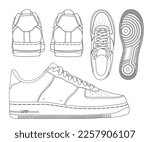 Sneakers Vector Graphic Force Low, Good for your sneaker concept