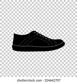sneakers vector icon - black illustration