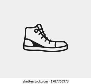 Sneakers vector icon. Editable stroke. Symbol in Line Art Style for Design, Presentation, Website or Apps Elements, Logo. Pixel vector graphics - Vector