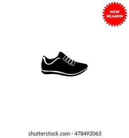 Sneakers vector icon isolated on white background.