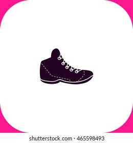 Sneakers vector icon on white background.