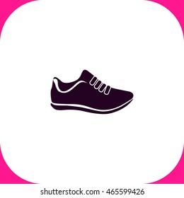Sneakers vector icon on white background.