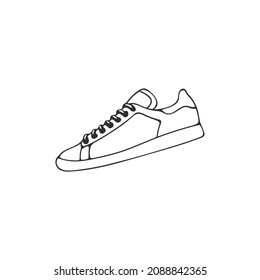 Turnschuhe, Vektorsymbol. Schuhsymbol. Aktivitätszeichen. Sportsymbol. Schuhgeschäft. Zu Fuß. Logo-Vorlage. Turnschuhe. Sneakertrainer.