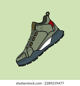 Sneakers vector illustration with cartoon style. 