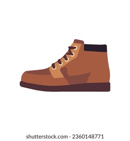 Sneakers vector illustration, flat brown sneakers vector art isolated on a white background