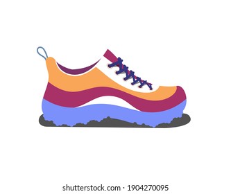 Turnschuhe, Vektorgrafik auf weißem Hintergrund 