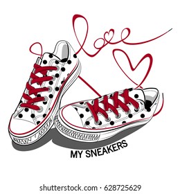 Sneakers vector image isolated