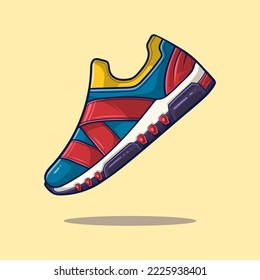 sneakers vector with isolated colored background. shoe vector. object vector. vector illustration
