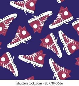 Sneakers vector pattern flat design