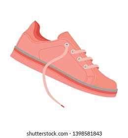 Sneakers. Women's sneakers. Women's sports shoes. Vector illustration isolated on white background