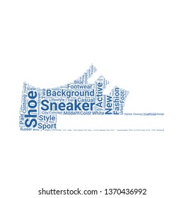 sneakers word cloud. tag cloud about sneakers
