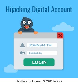 Sneaking username and password to break in security system.