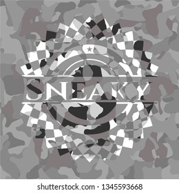 Sneaky on grey camo pattern