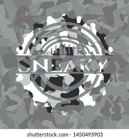 Sneaky on grey camo texture