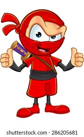 Sneaky Red Ninja Character