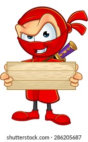 Sneaky Red Ninja Character