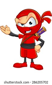Sneaky Red Ninja Character