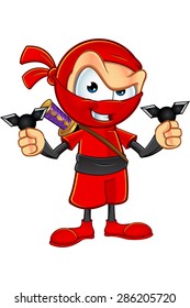 Sneaky Red Ninja Character