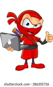 Sneaky Red Ninja Character