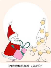 Sneaky Santa. Greeting Card