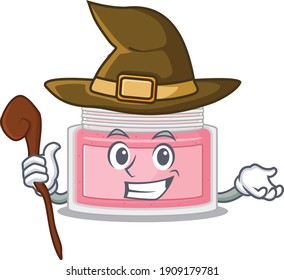 sneaky witch body srub cartoon character design. Vector illustration
