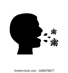 Sneeze , cough , vector icon illustration 
( corona virus /flu prevention )