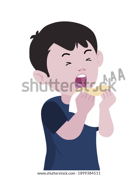 Sneezing Boy Concept Vector Illustration Boy Stock Vector (Royalty Free ...