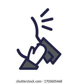 Sneezing dark colored vector icon