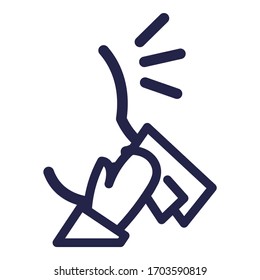 Icono de línea vectorial de color oscuro