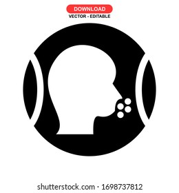 sneezing icon or logo isolated sign symbol vector illustration - high quality black style vector icons
