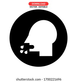 sneezing icon or logo isolated sign symbol vector illustration - high quality black style vector icons
