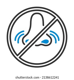 Sneezing Nose Icon. Editable Bold Outline With Color Fill Design. Vector Illustration.