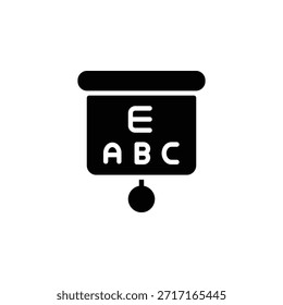 Icono de Vector de gráfico de Snellen. Estilo sólido de icono de medicina. Uso perfecto para logotipo, presentación, Sitio web y más. Estilo de glifo de diseño de icono moderno