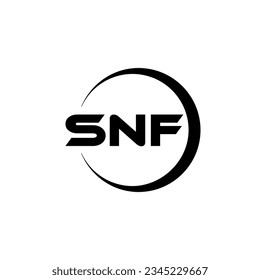 SNF letter logo design in illustrator. Vector logo, calligraphy designs for logo, Poster, Invitation, etc.