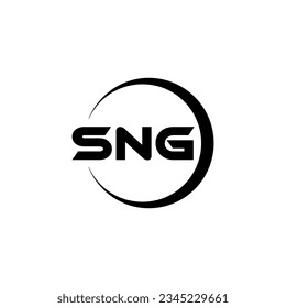 SNG letter logo design in illustrator. Vector logo, calligraphy designs for logo, Poster, Invitation, etc.