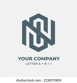 SNI letter vector logo concept