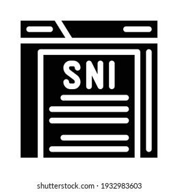 sni Protokoll glyph Symbol Vektor. sni-Protokollzeichen. isoliertes Kontursymbol