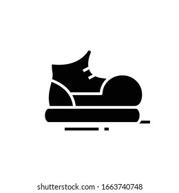 Icono negro, ilustración conceptual, símbolo plano vectorial, signo de glifo.