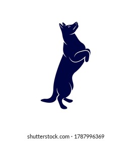 Sniffer Dog Logo Design Vector. Silhouette of Sniffer Dog. Vector illustration