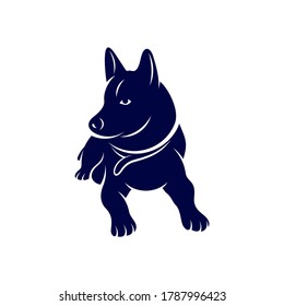 Sniffer Dog Logo Design Vector. Silhouette of Sniffer Dog. Vector illustration