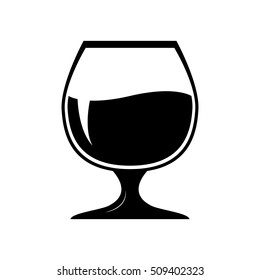 Snifter glass vector. Wine glass vector. Drink vector.