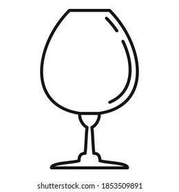 Snifter wineglass icon. Outline snifter wineglass vector icon for web design isolated on white background