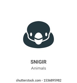Snigir vector icon on white background. Flat vector snigir icon symbol sign from modern animals collection for mobile concept and web apps design.