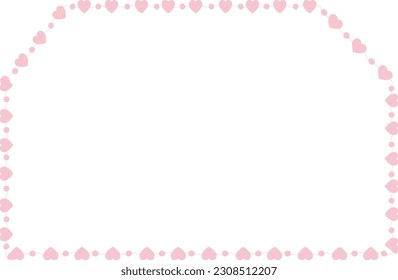 Snip Same Side Corner Rectangle Shape frame flower border floral vector cute pink pastel decoration love pattern photo frame design background wedding anniversary birthday valentine Christmas
