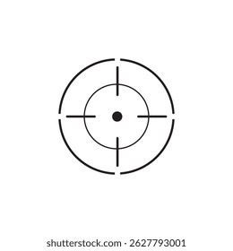 Puntería del francotirador en el fondo blanco. Iconos de destino. Símbolo de enfoque en círculo. Conjunto de puntería de disparo de arma aislada. Colección de la vista de toro. Enfoque de puntería redonda. Ilustración vectorial.
