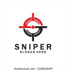 Sniper Aim Target Vector Logo. Initial S Target Logo Vector